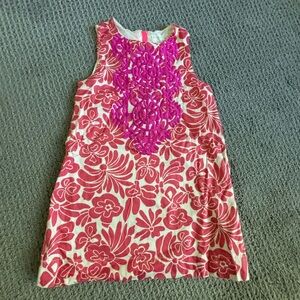 Crew cuts NWOT summer dress with hot pink embroidery - size 2